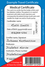 Load image into Gallery viewer, Diabetes Card - Medical Certificate